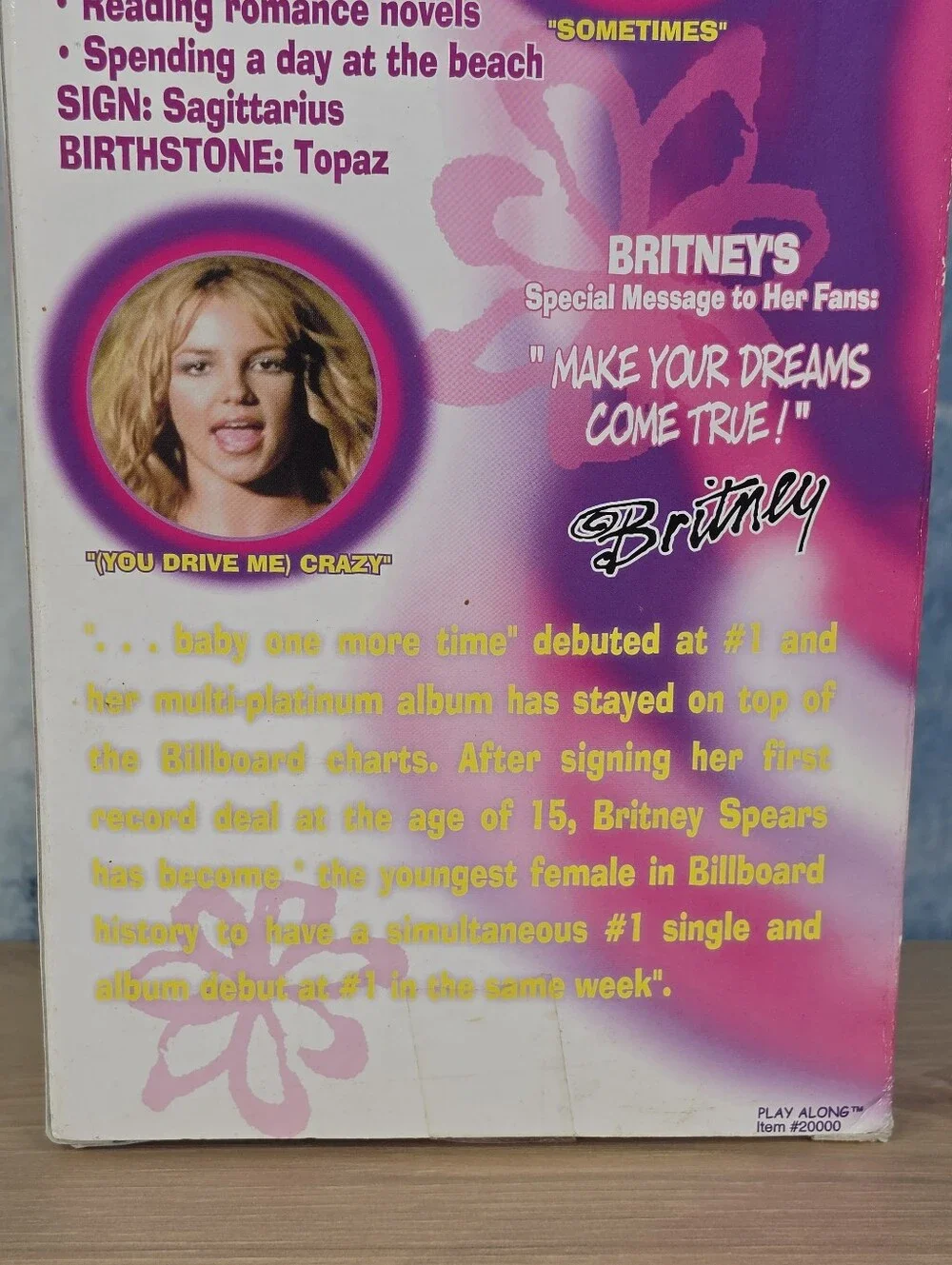 Britney Spears Baby One More Time Play Along Doll NWT Vintage 90s